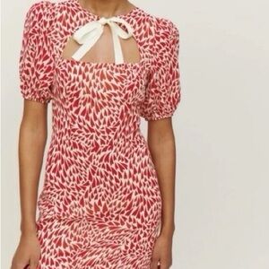 Reformation Morgan Mini Dress in Love Heart Red